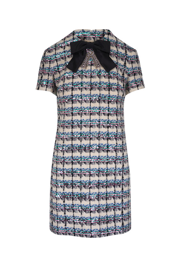 【関税込み】VALENTINO 'TOILE ICONOGRAPHE' DRESS VALENTINO ICONOGRAPHE TOILE DRESS BEIGE NERO NEW SEASON