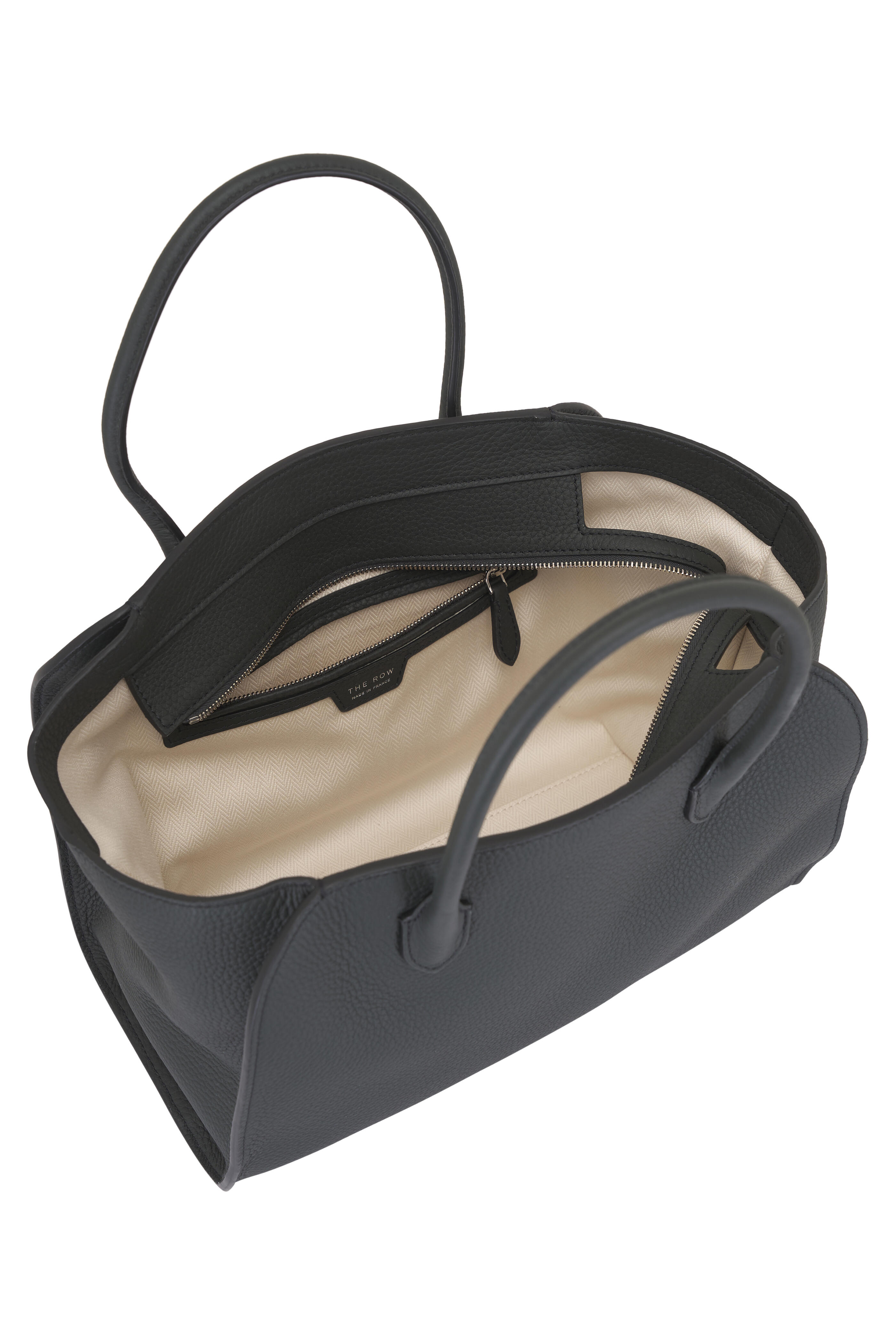 The Row - Marlo 12 Dark Pine Leather Tote