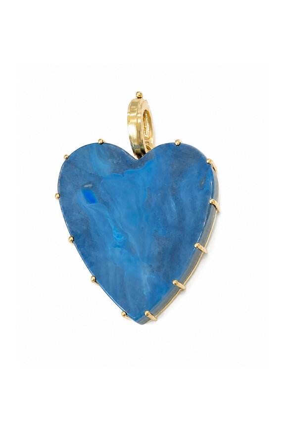 Sylva & Cie Opal Heart Pendant - view 1
