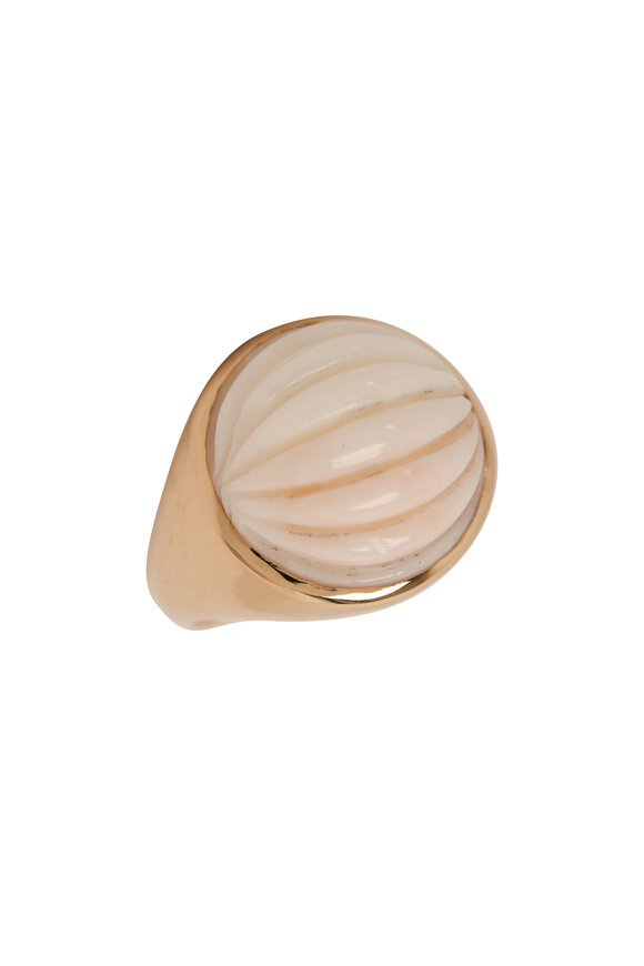 Tina Negri - Carved Coral Cocktail Ring