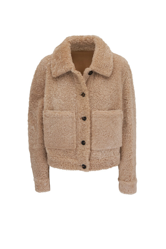 Brunello Cucinelli - Beige Shearling Reversible Jacket