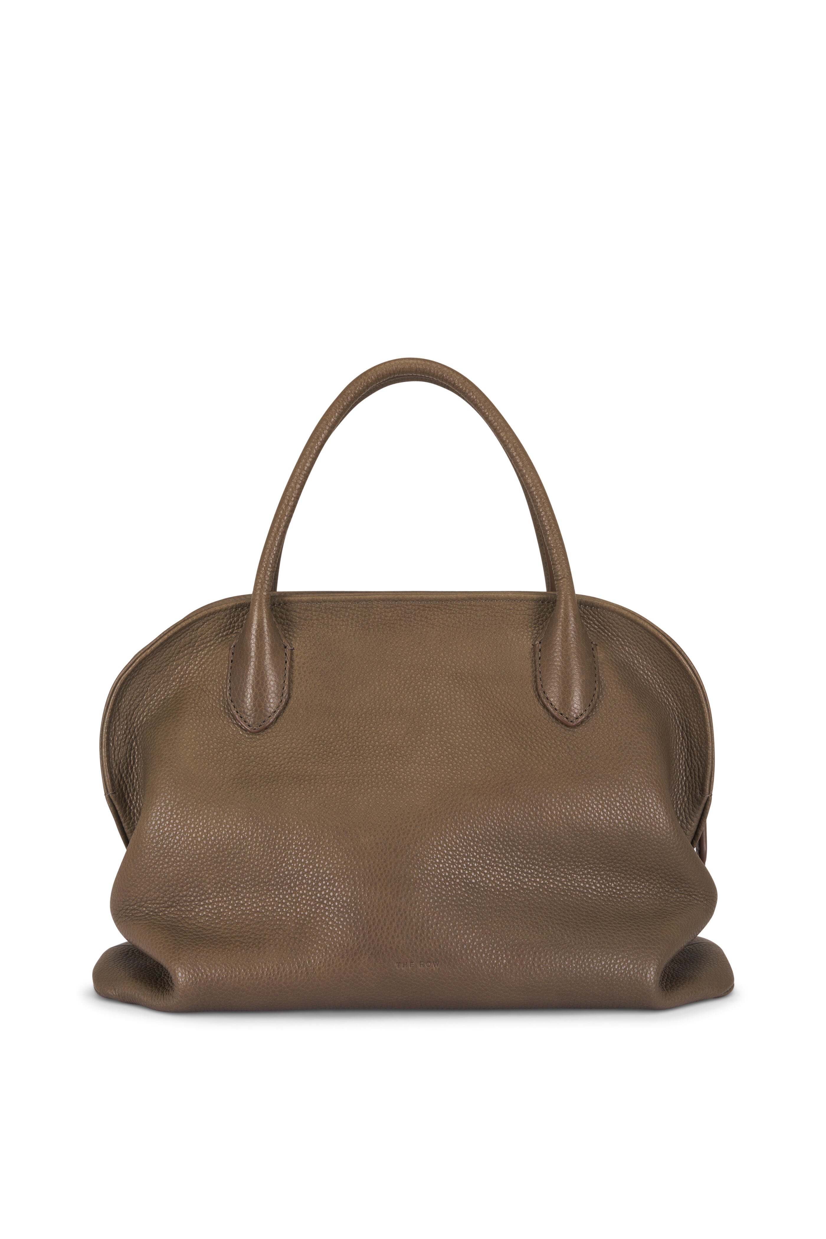 The Row - Anges 12 Truffle Leather Top Handle Bag - view 1
