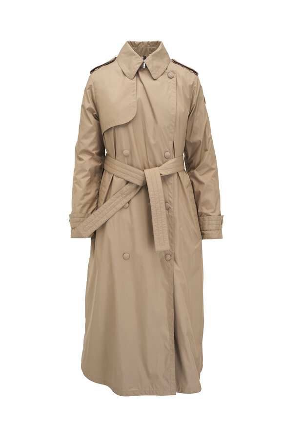 Moncler Babentane Dusty Rose Down Trench Coat