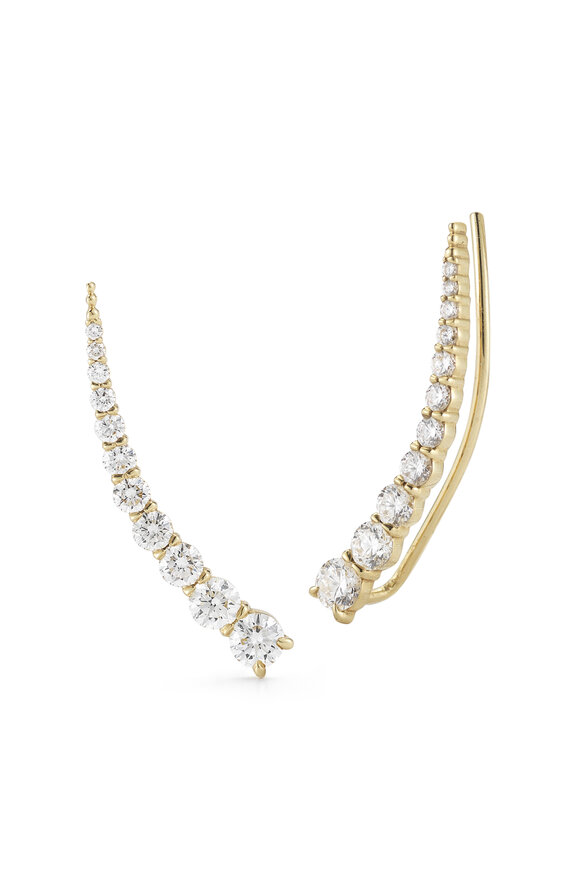 Jade Trau 18k Yellow Gold Large Luna Ear Climbers
