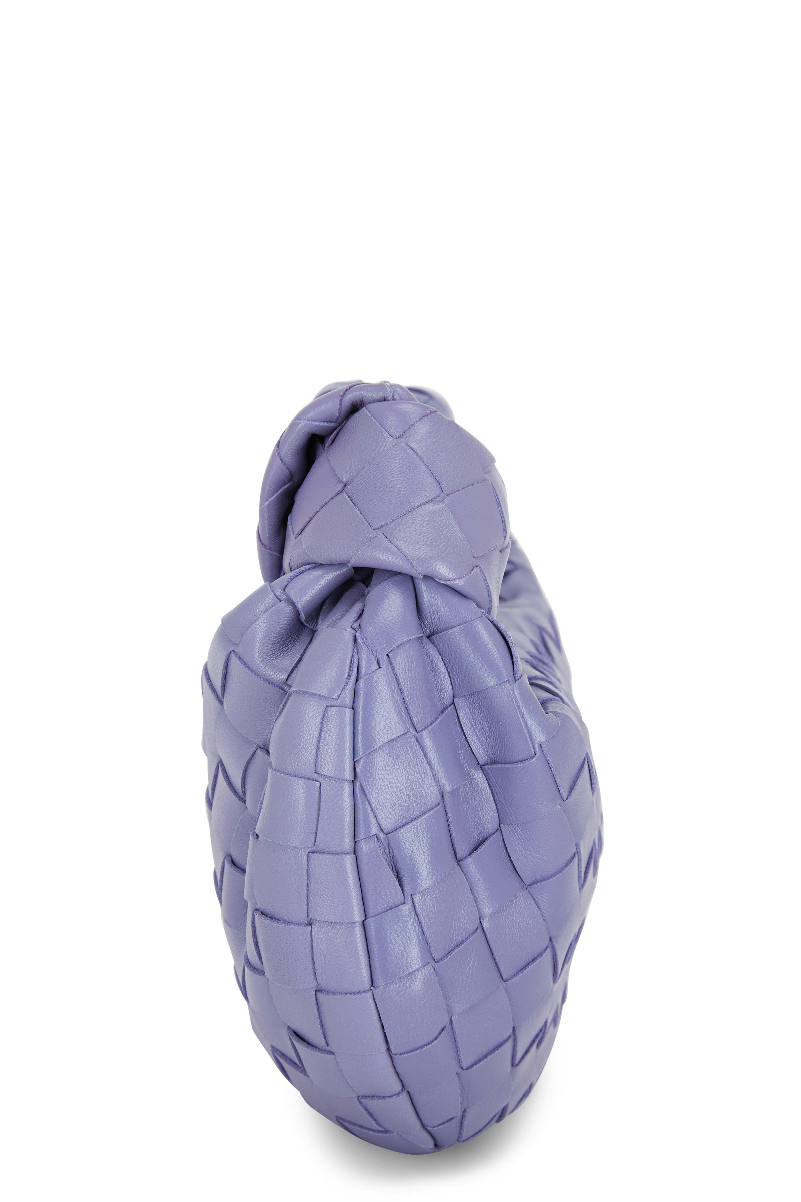 Bottega Veneta - Jodi Lavender Woven Leather Mini Knot Hobo
