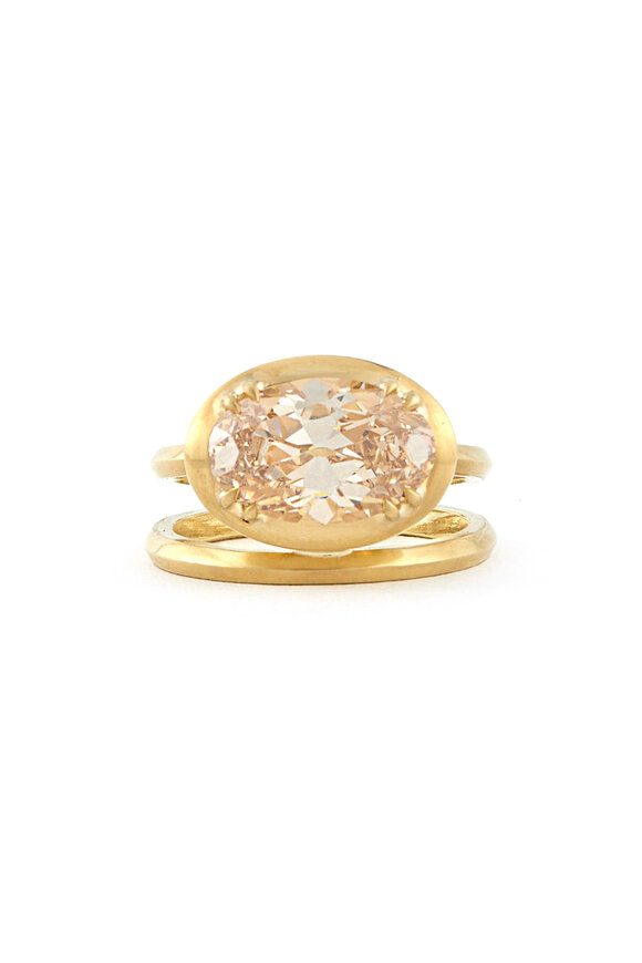 Sylva & Cie - Oval 4.55CT Champagne Diamond Electra Ring