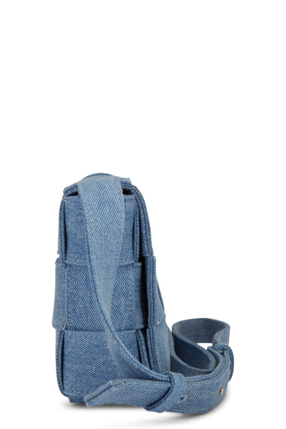 Bottega Veneta - Indigo Denim Wash Woven Cassette Bag 