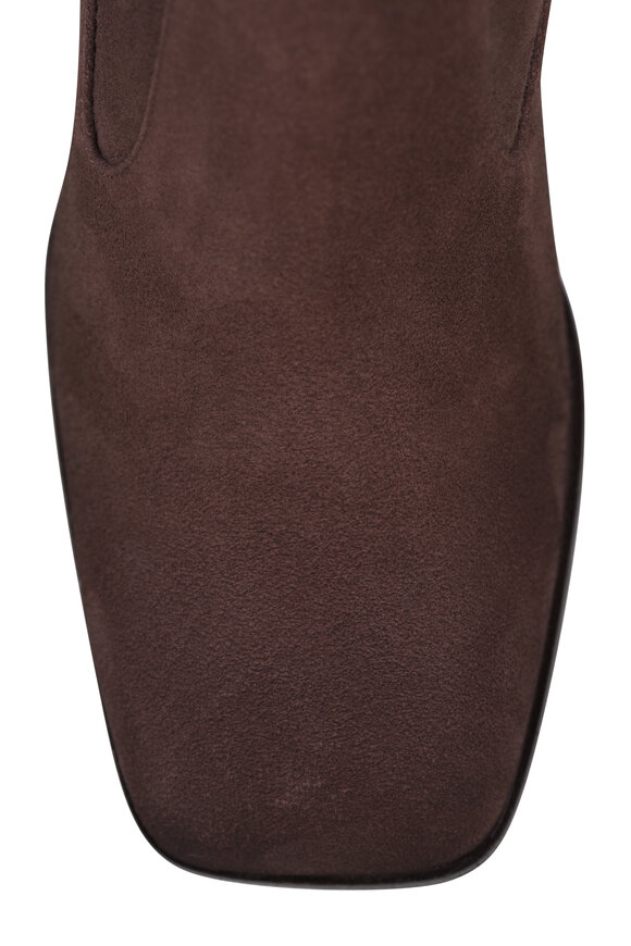 Santoni Carla Cafe Brown Suede Tall Boot, 65mm - view 4