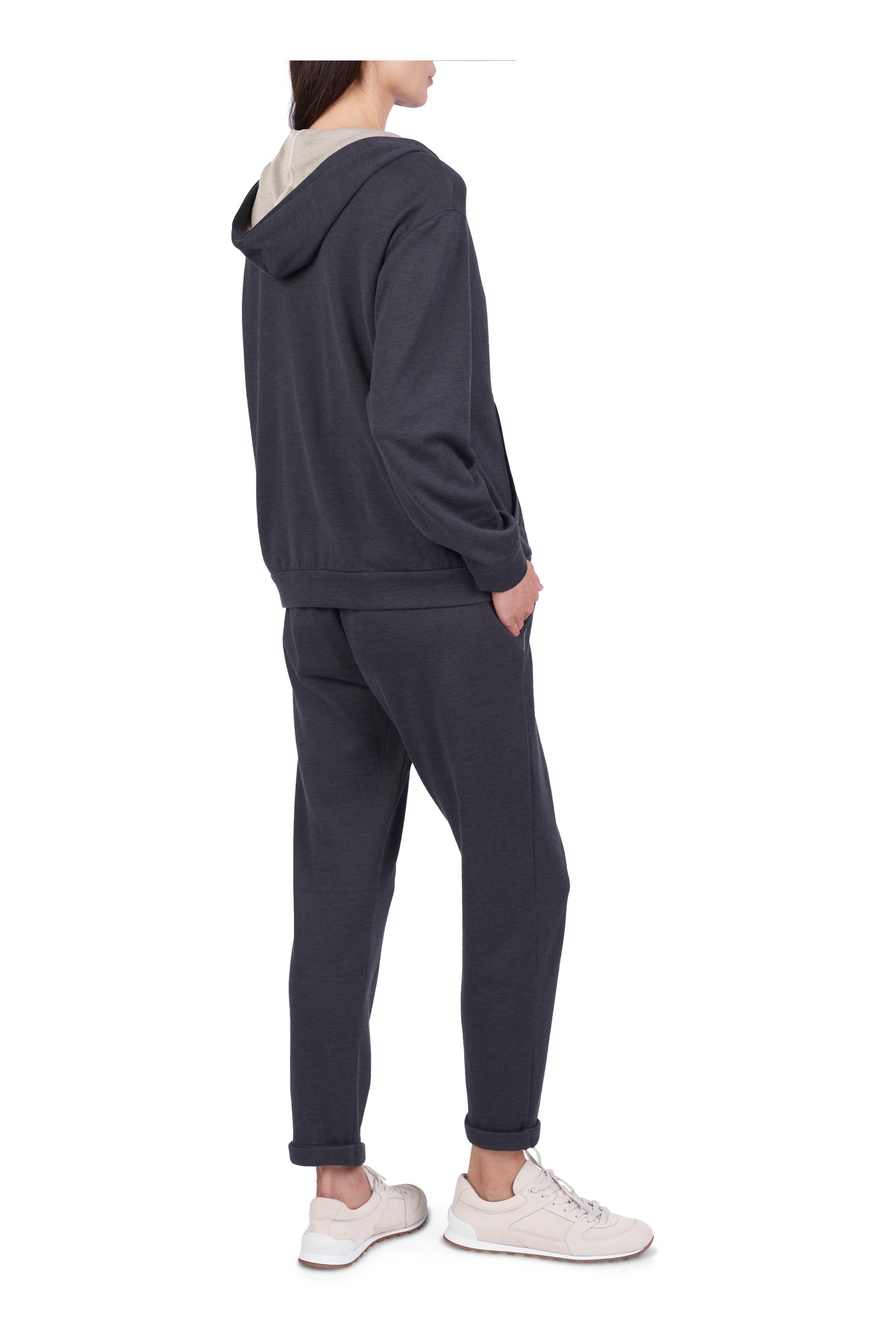 Brunello Cucinelli - Coal Zip Spa Hoodie