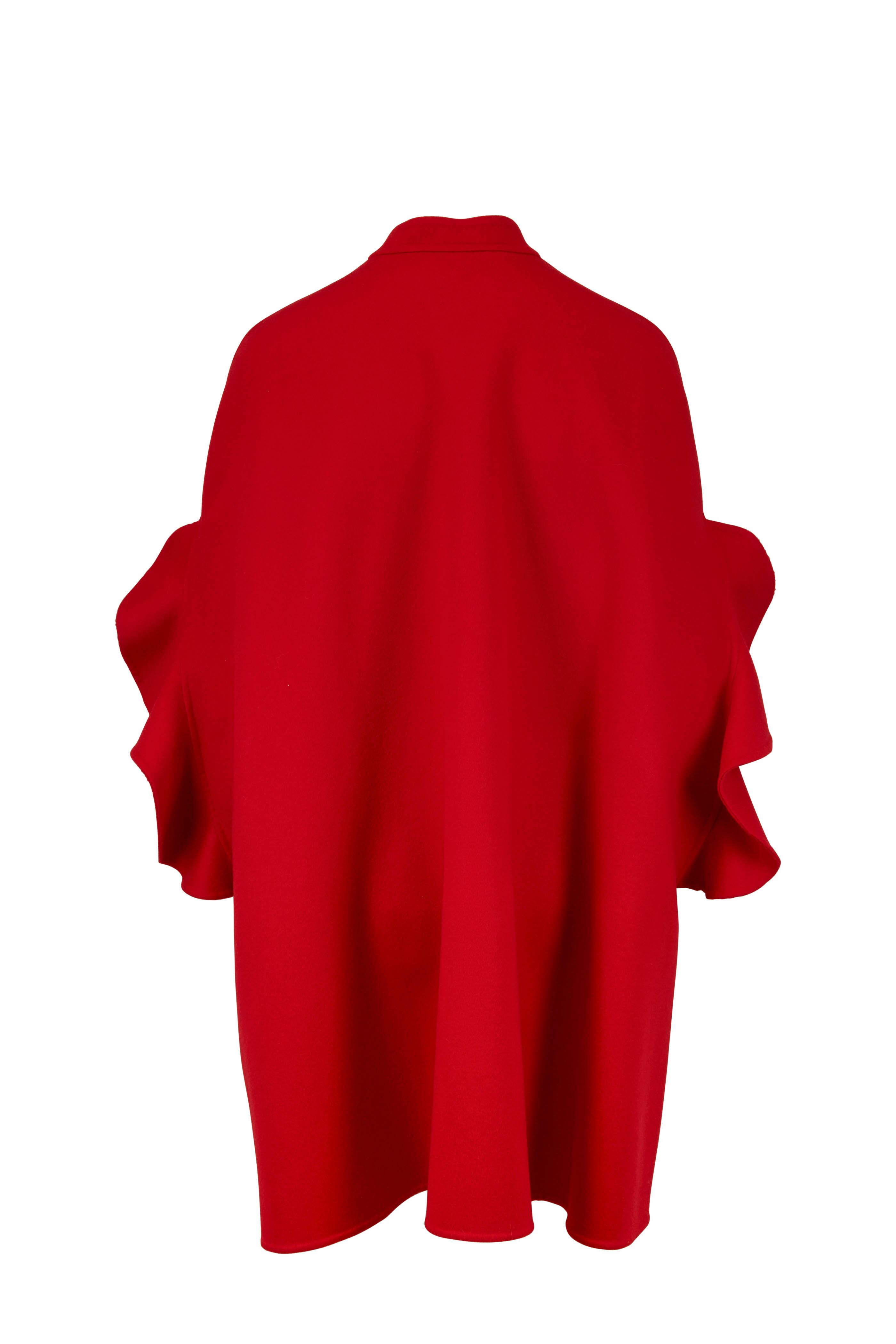 Valentino - Red Double-Faced Wool & Cashmere Cape