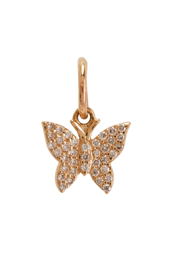 Tina Negri - Small Diamond Pavé Butterfly Pendant