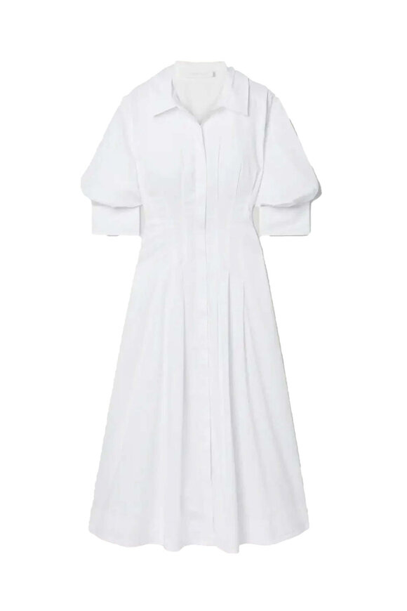 Simkhai White Pintuck Midi Dress - view 1