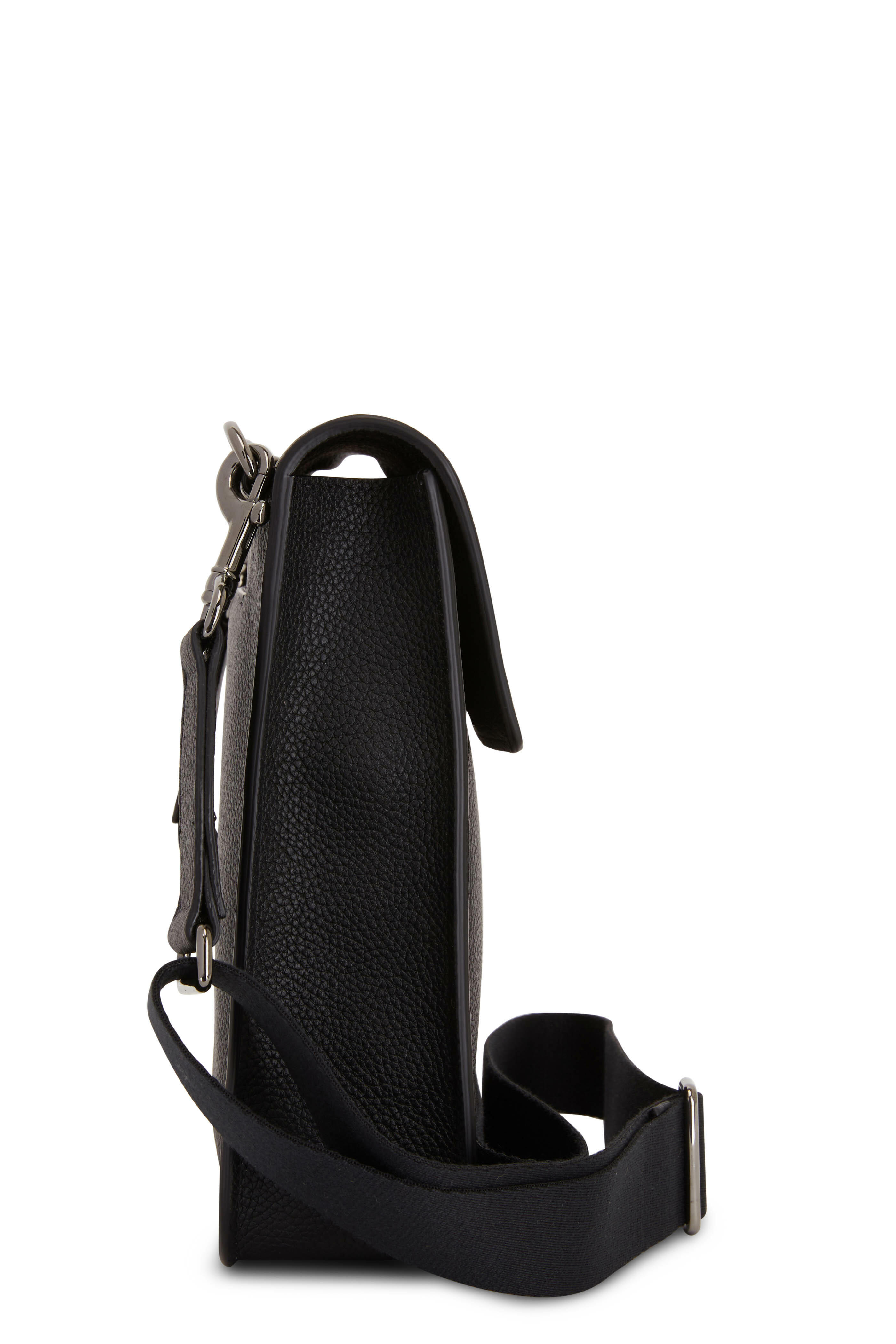 Akris - Anouk Black Leather Small Messenger Bag | Mitchell Stores