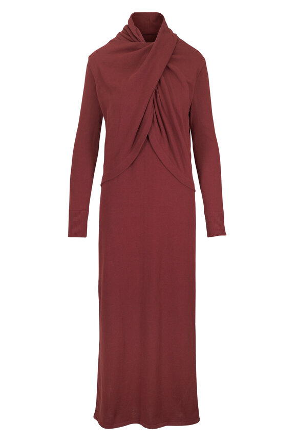 Johanna Ortiz Celestial Silence Chocolate Knit Cotton Dress