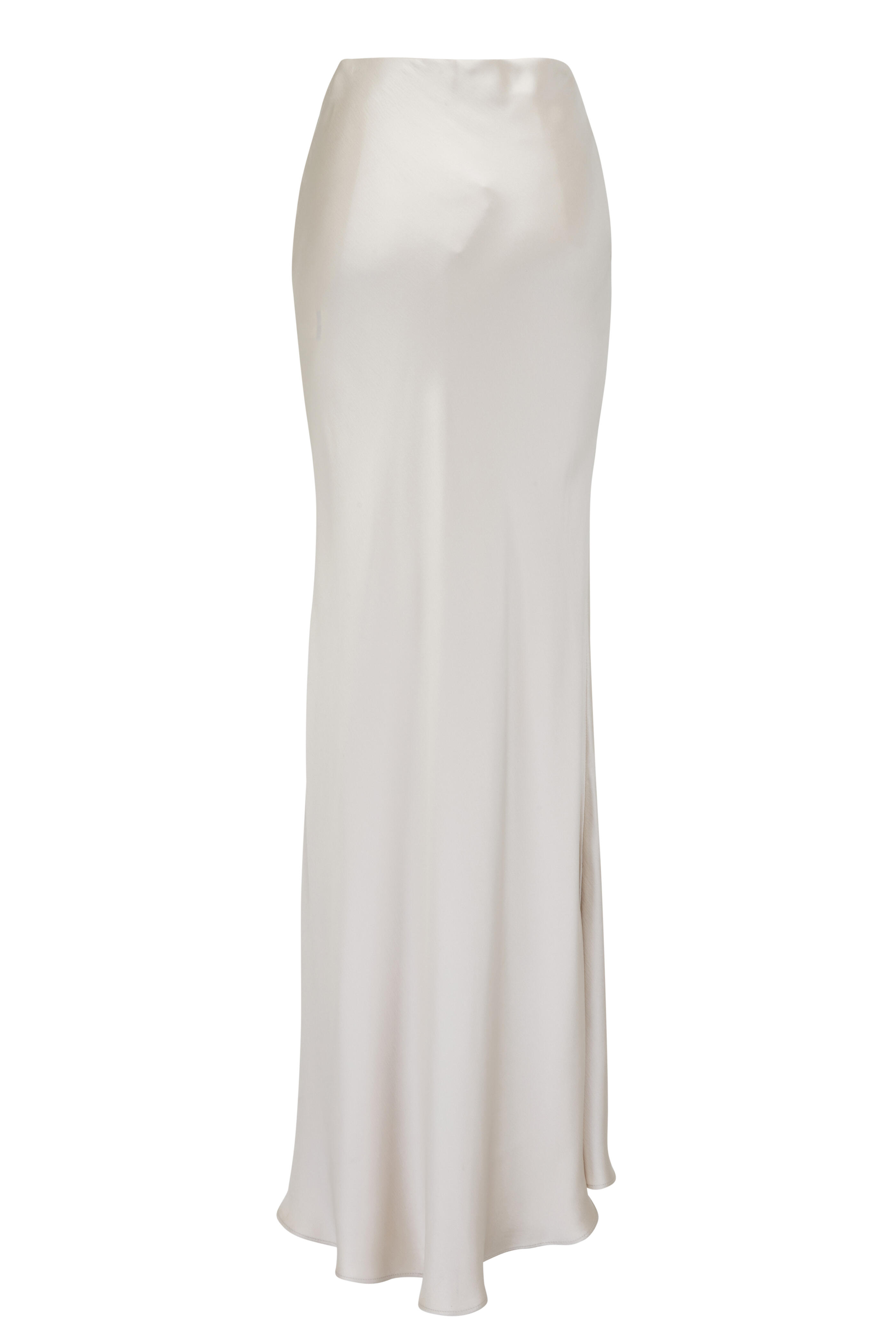 Brunello Cucinelli - Blush High-Rise Silk Slip Skirt