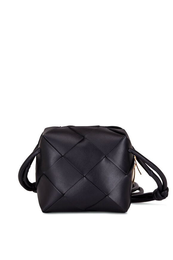 Bottega Veneta - Black Woven Leather Mini Camera Bag