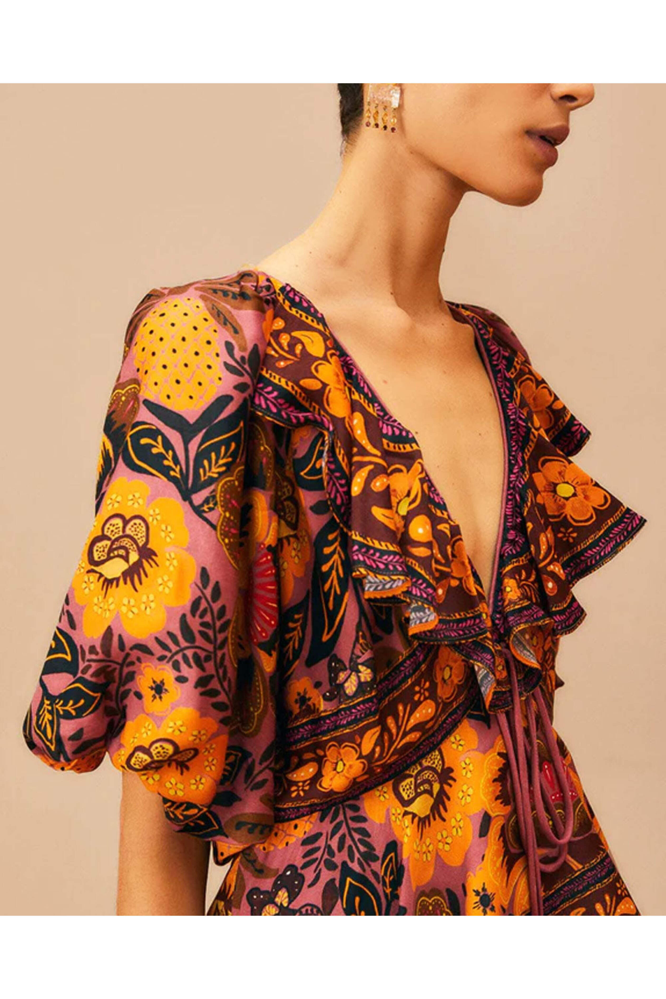 Farm Rio - Blush Garden Bloom Maxi Dress