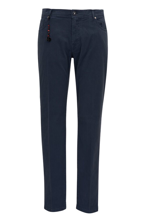 Marco Pescarolo - Navy Micropique Five Pocket Pant