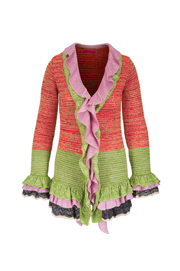 La DoubleJ Eight Counts Multicolor Ruffle Cardigan - view 1