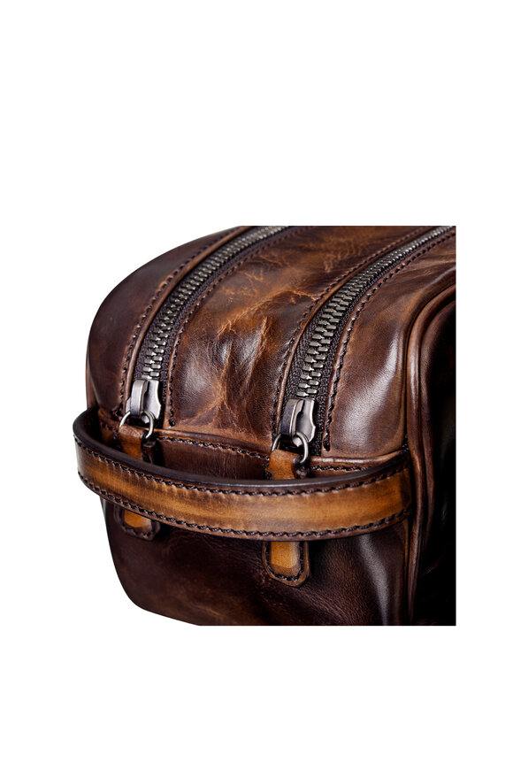 Berluti - Tobacco Bis Leather Dopp Kit 