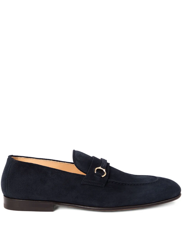 Brunello Cucinelli Navy Blue Suede Loafer - view 5