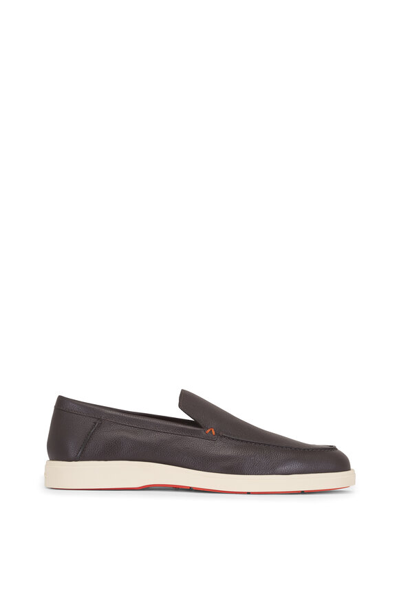 Santoni Botanist Dark Brown Leather Loafer - view 2