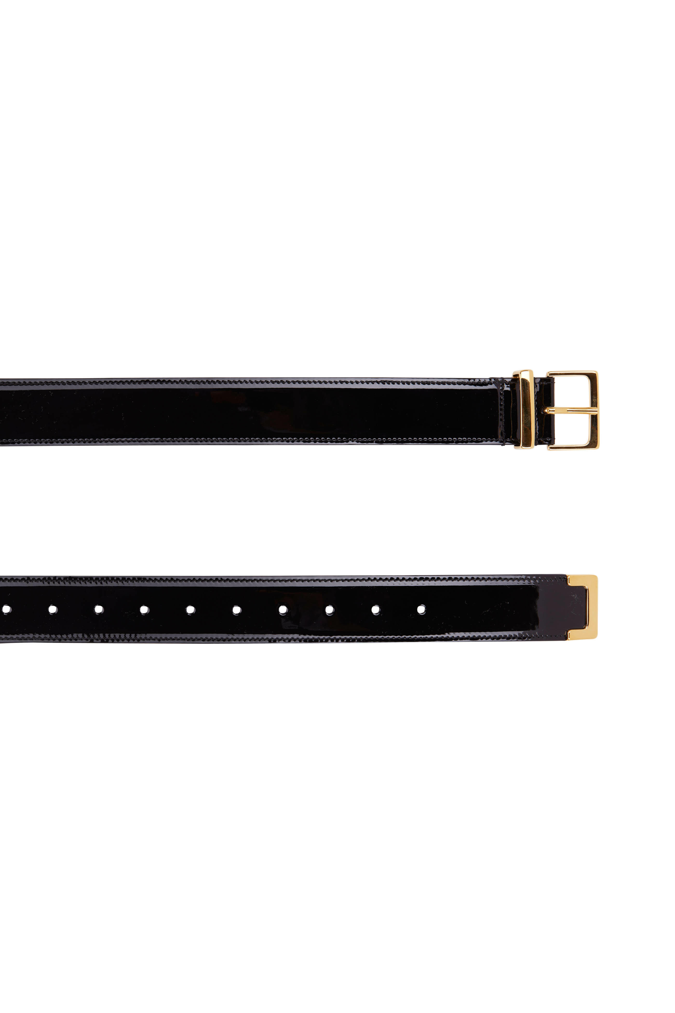 Khaite - Robbi Black Patent Leather Belt