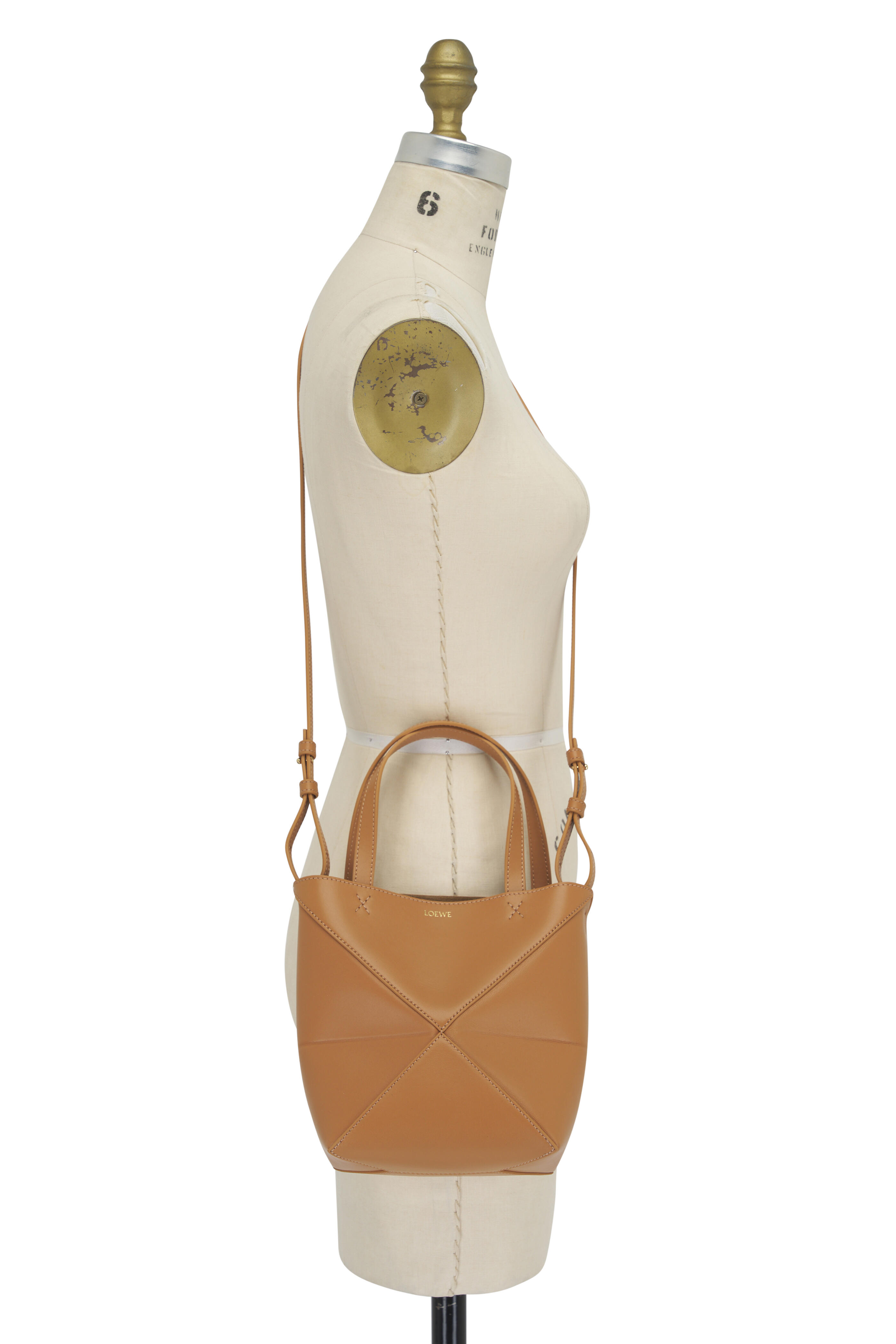Shiny Calf ☆LOEWE☆ PUZZLE Fold ミニ トートWARM DESERT♪ Mini Puzzle Fold tote in shiny calfskin Beige - LOEWE