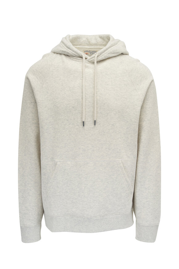 Faherty Brand High Standard Ivory Heathered Fleece Hoodie