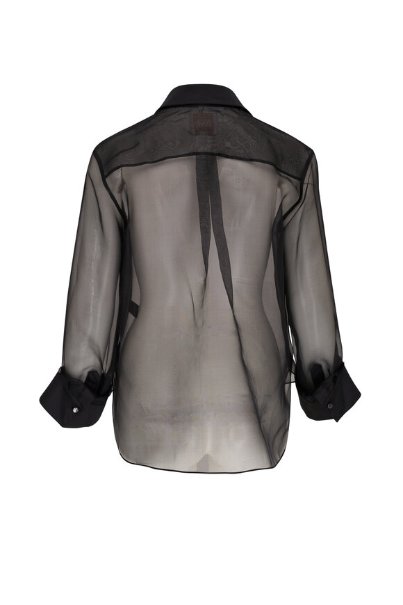 TWP - Then Again Black Silk Blouse 