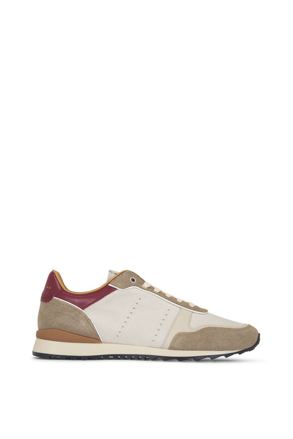 Rubirosa Joan Beige & Red Suede Low Top Sneaker - view 3