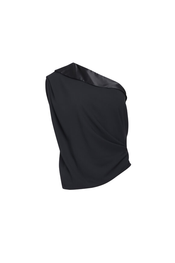 The Sei Black Asymmetrical Blouse