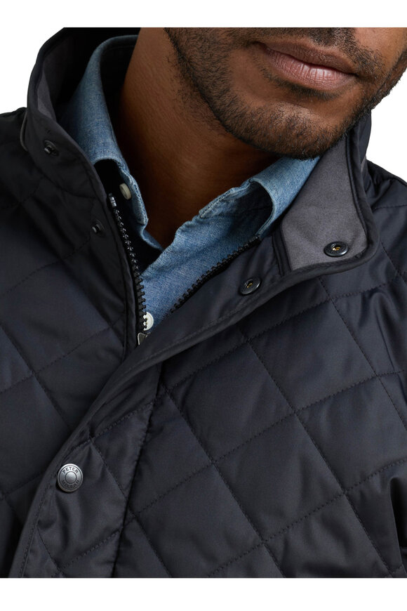Peter Millar Suffolk Black Quilted Coat - view 5