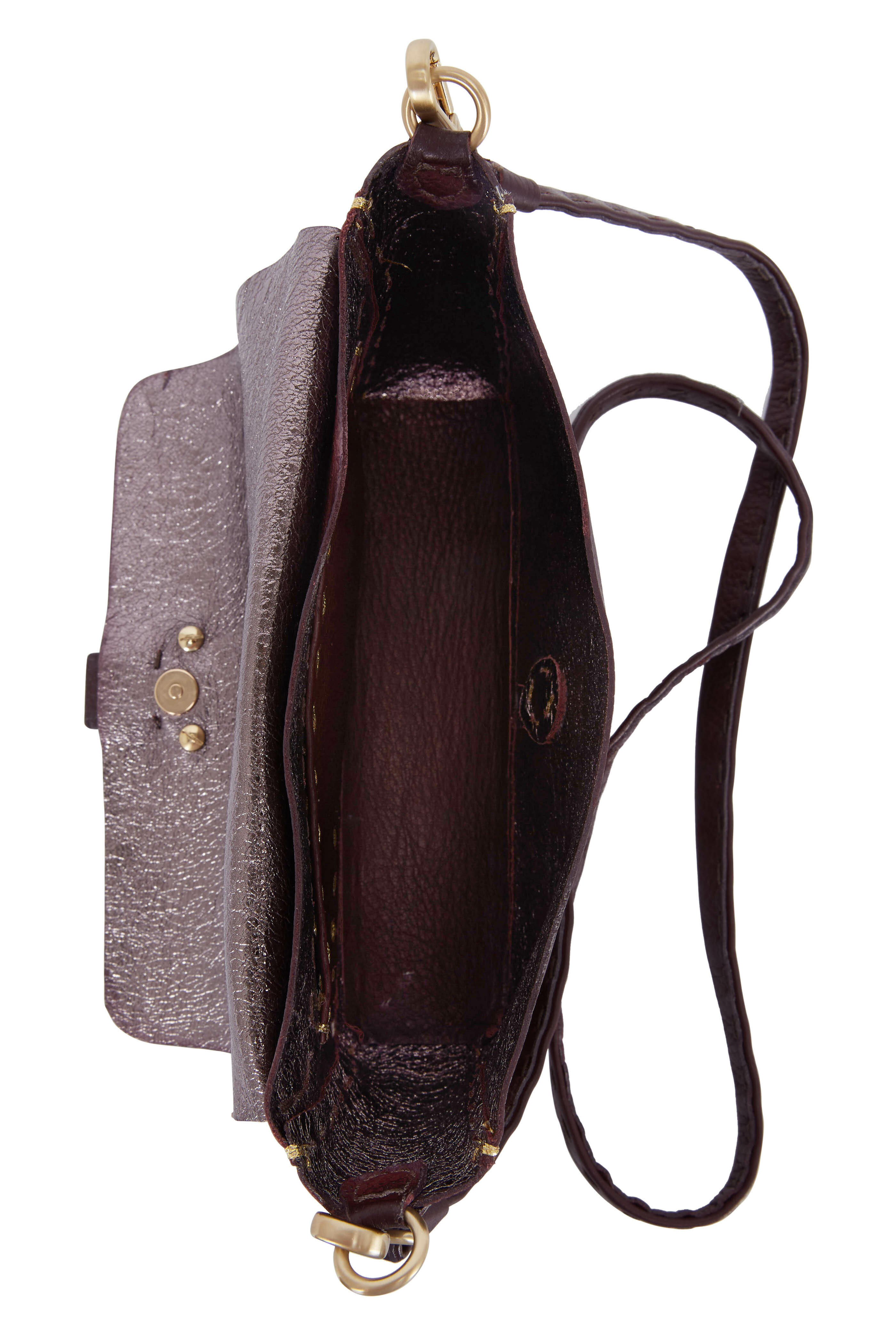 Henry Beguelin - Pochette Simply Band Wine Small Shoulder Bag