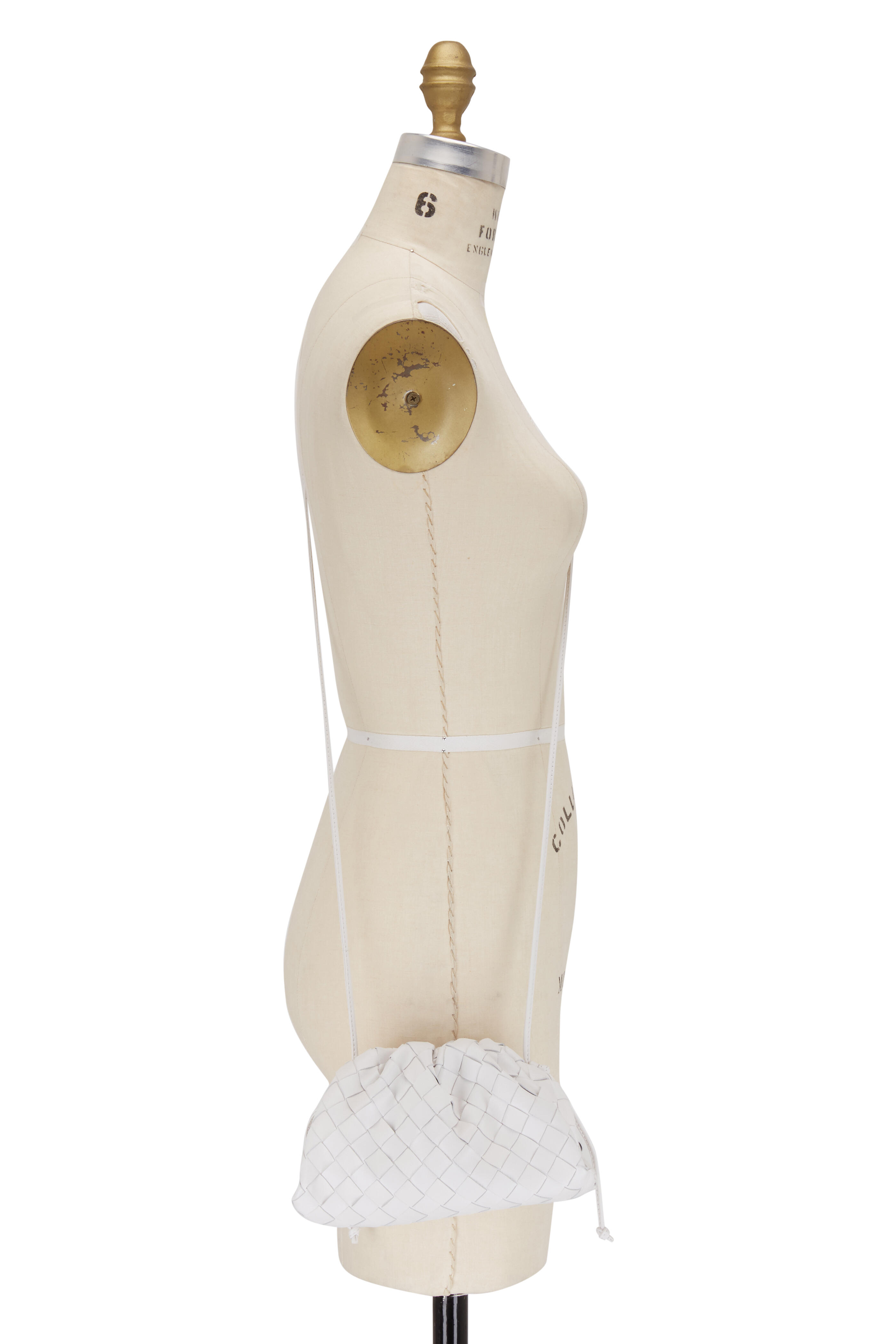 Bottega Veneta - White Interciatto Pouch Small Crossbody - view 5