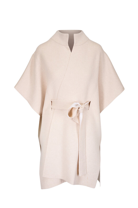 D.Exterior Cream Self-Belt Coat