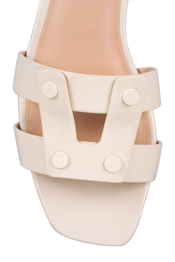 Veronica Beard Via Ecru Leather Slide Sandal - view 5