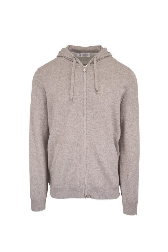 Brunello Cucinelli Stone Front Zip Hoodie - view 1