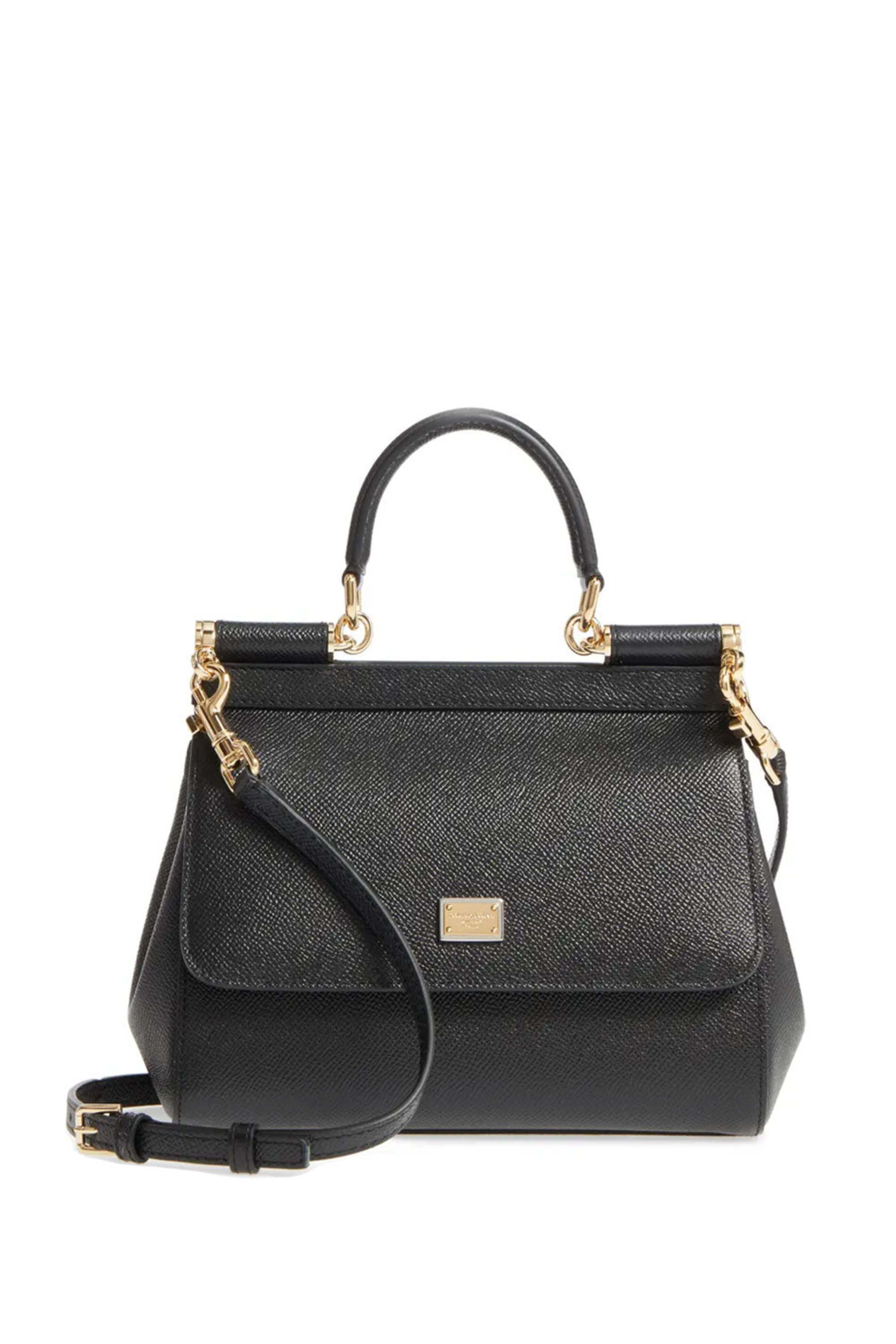 Dolce & Gabbana - Sicily Small Leather Tote Bag in Black