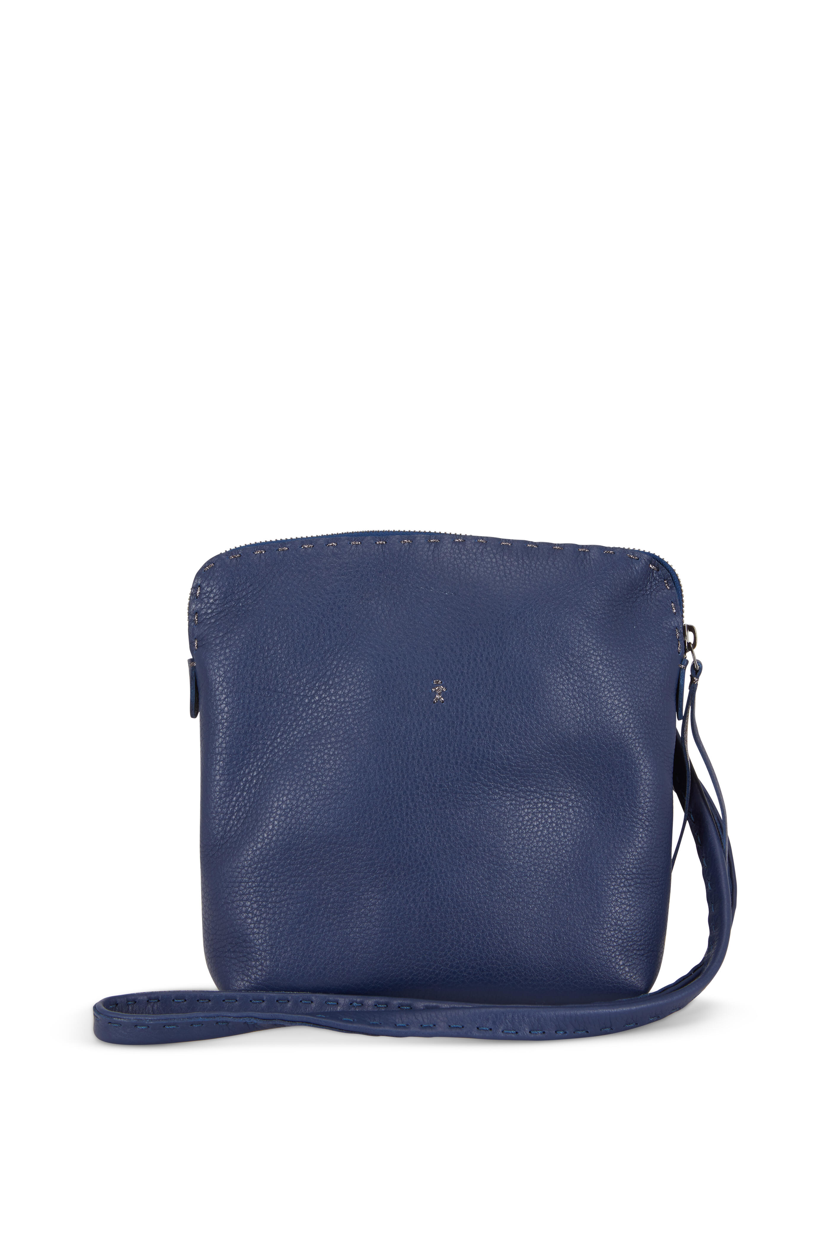 Henry Beguelin - Imbuto Blue Leather Small Crossbody Bag