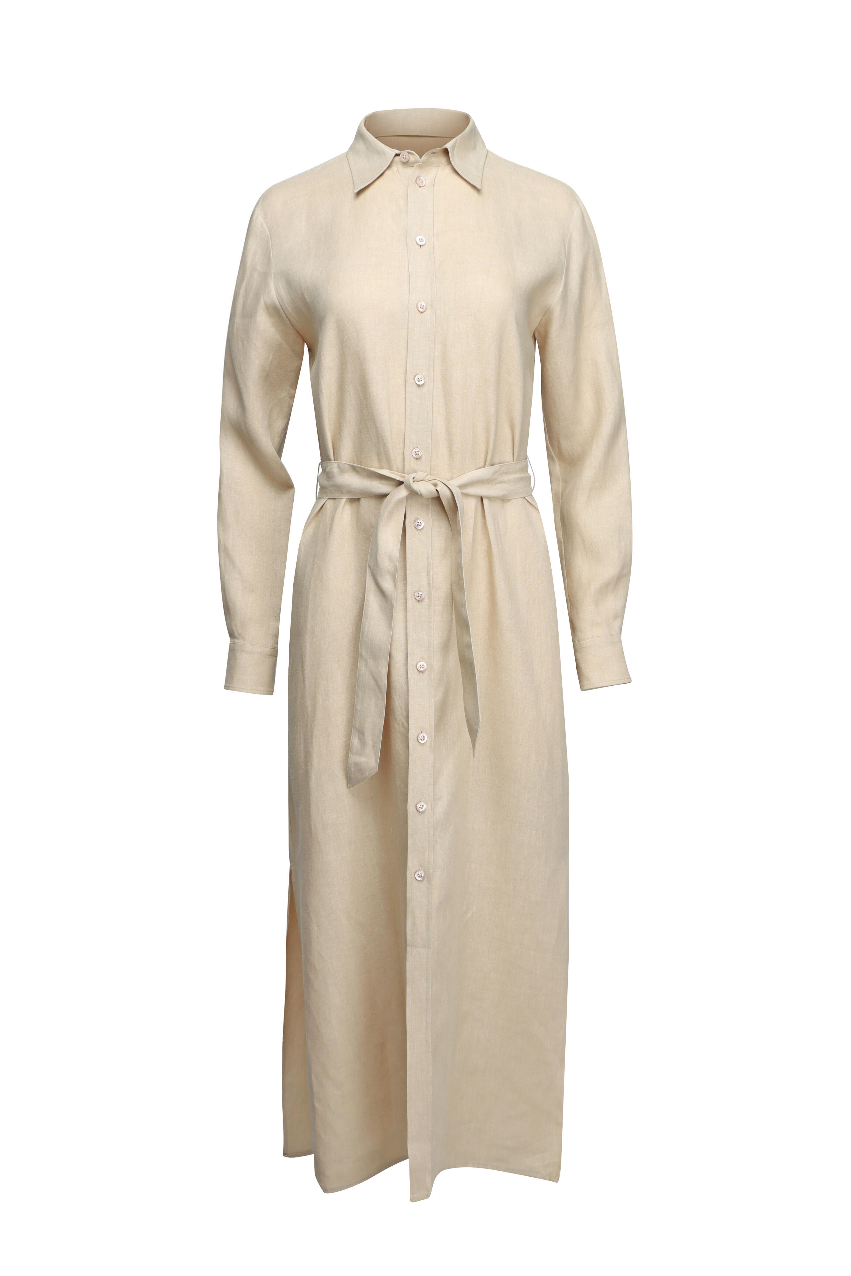 Ralph Lauren - Vicki Light Sand Belted Midi Dress