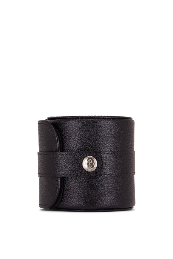 Ettinger Leather Black Leather Watch Roll