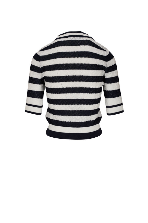 Veronica Beard - Lisbeth Navy & White Striped Knit Top