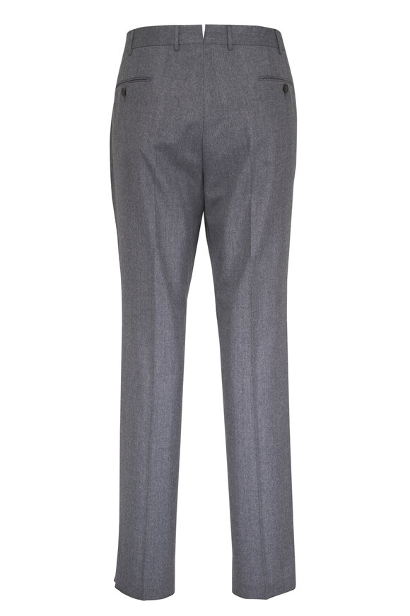 Zegna Gray Wool Mélange Flannel Pant - view 2