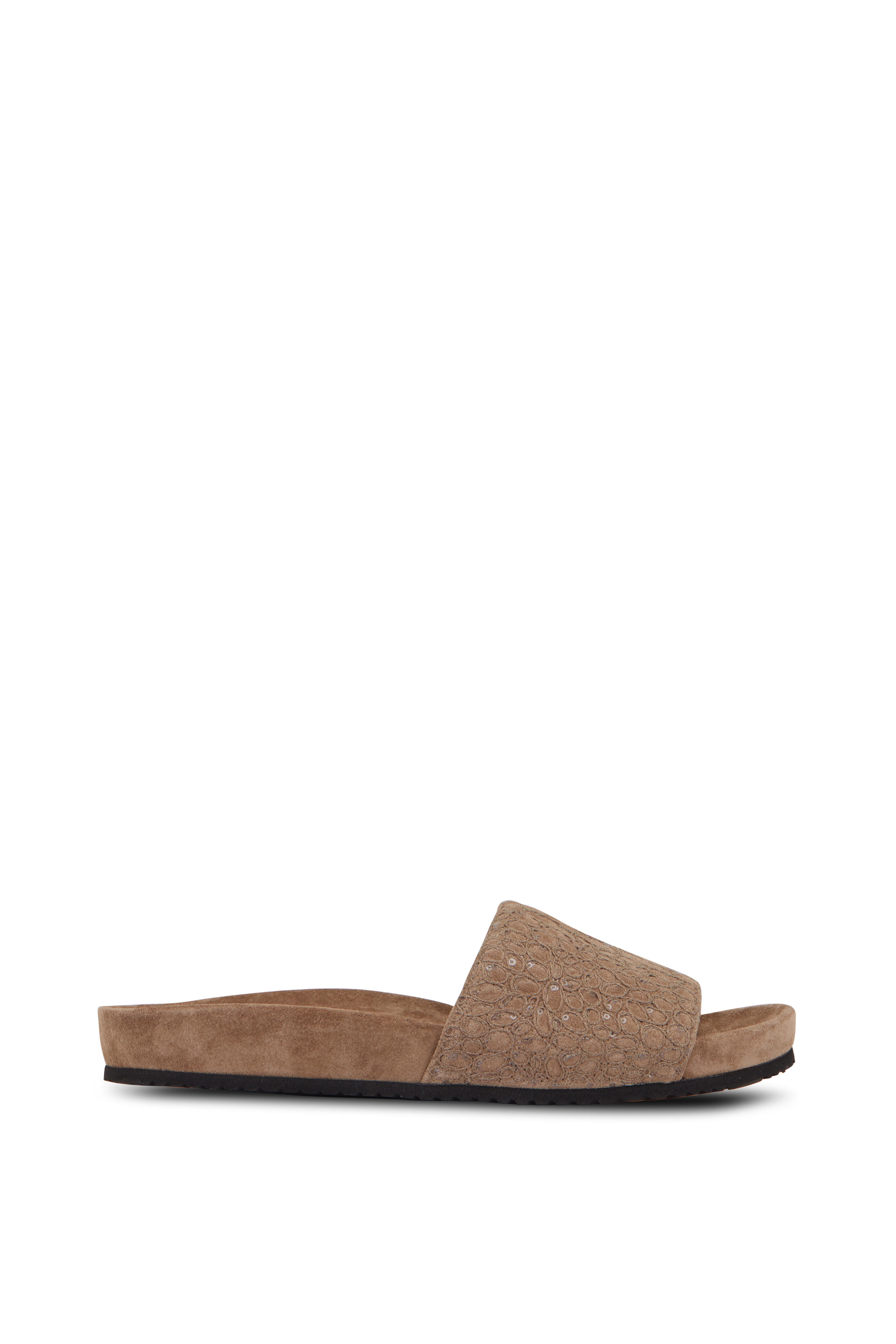 【関税＆送料込み】Brunello Cucinelli Brown Slip-On Sandals BRUNELLO CUCINELLI Suede sandals | NET-A-PORTER