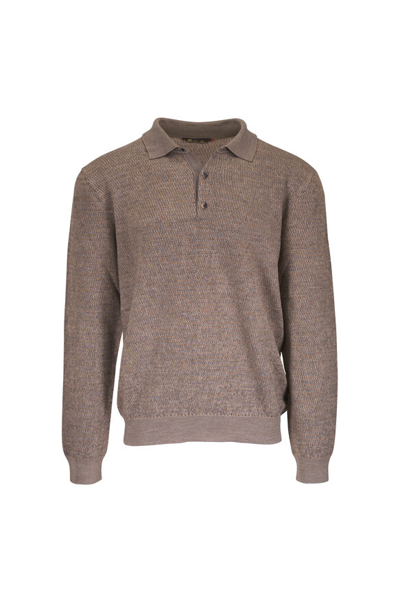 Loro Piana Light Gray Wool Polo - view 1