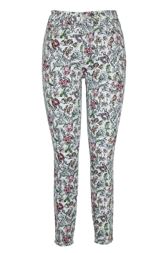 L'Agence - Margot Floral Print High-Rise Ankle Jean