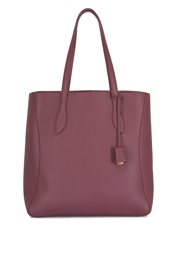 Loro Piana Needle Glazed Mocha Grained Leather Shopper - view 1
