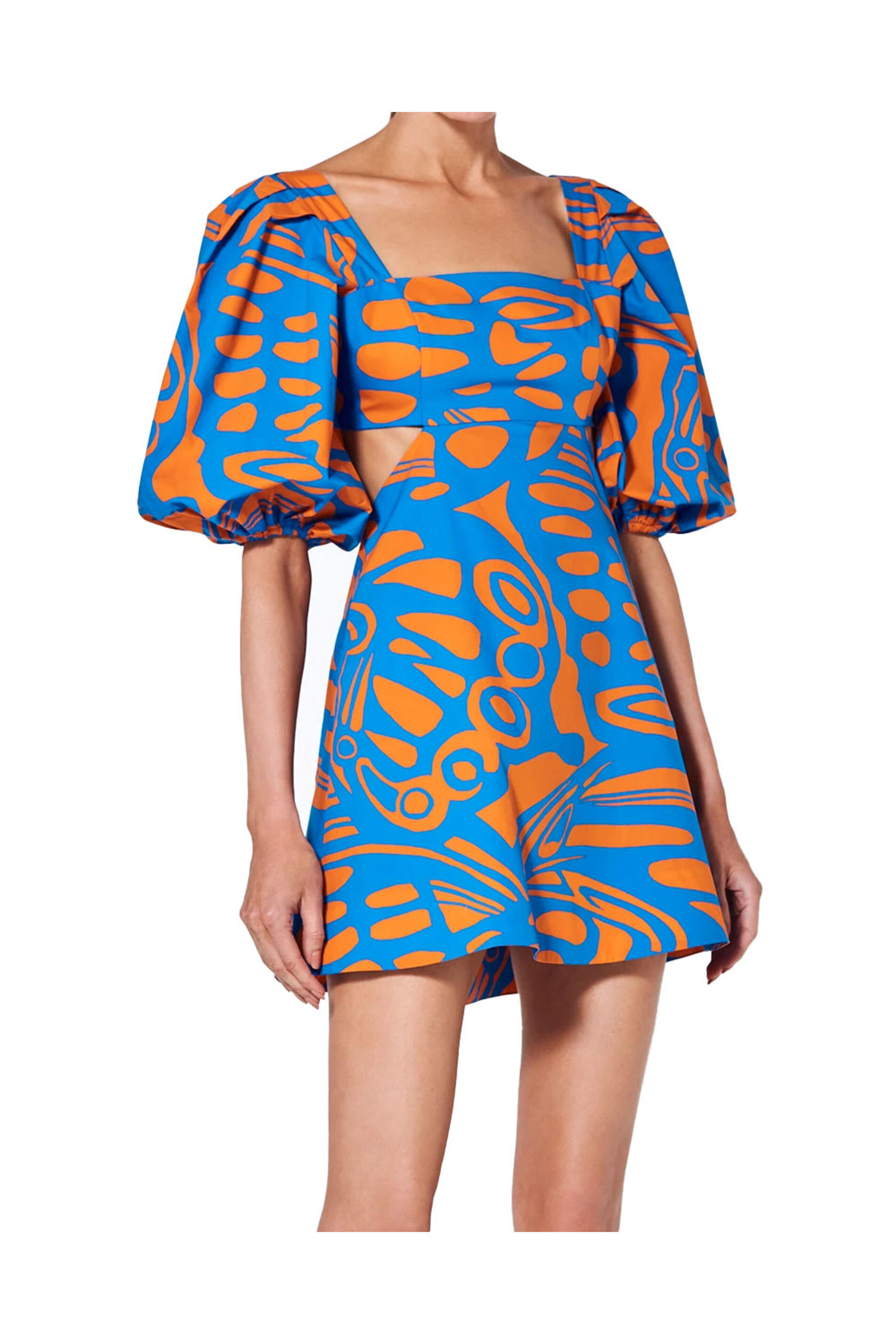 Alexis - Indigo Bodhi Puff Sleeve Dress