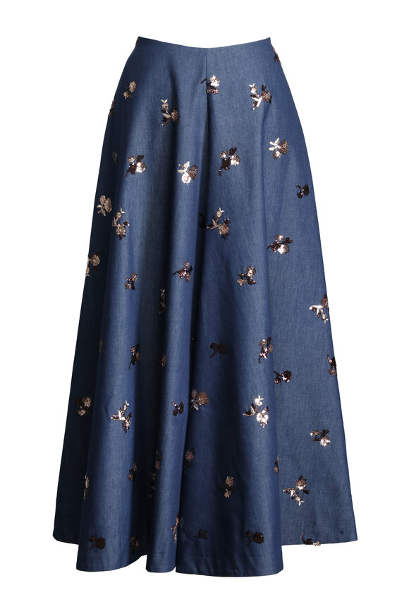 Altuzarra Varda Midnight Embroidery Skirt - view 1